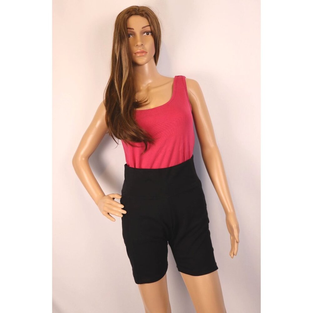 Juicy Couture Black High-Waisted Leggins Shorts with Side Pockets Size Medium